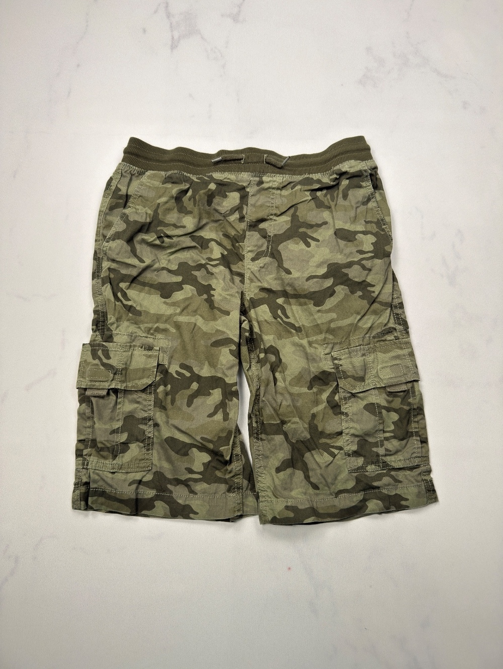 Sonoma Cargo Shorts Green Camouflage Utility Style - Boys XL